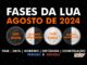 Fases da Lua em agosto de 2024.